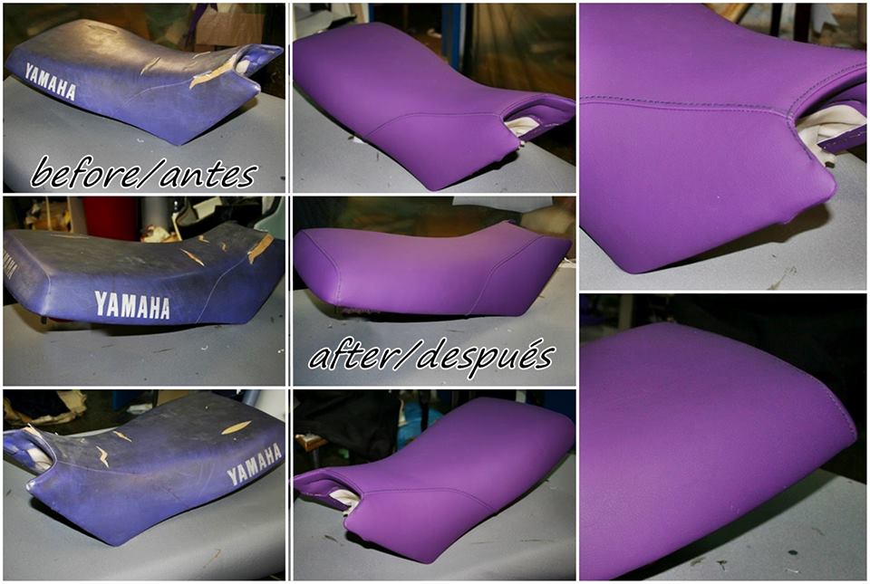 tapizado asiento moto