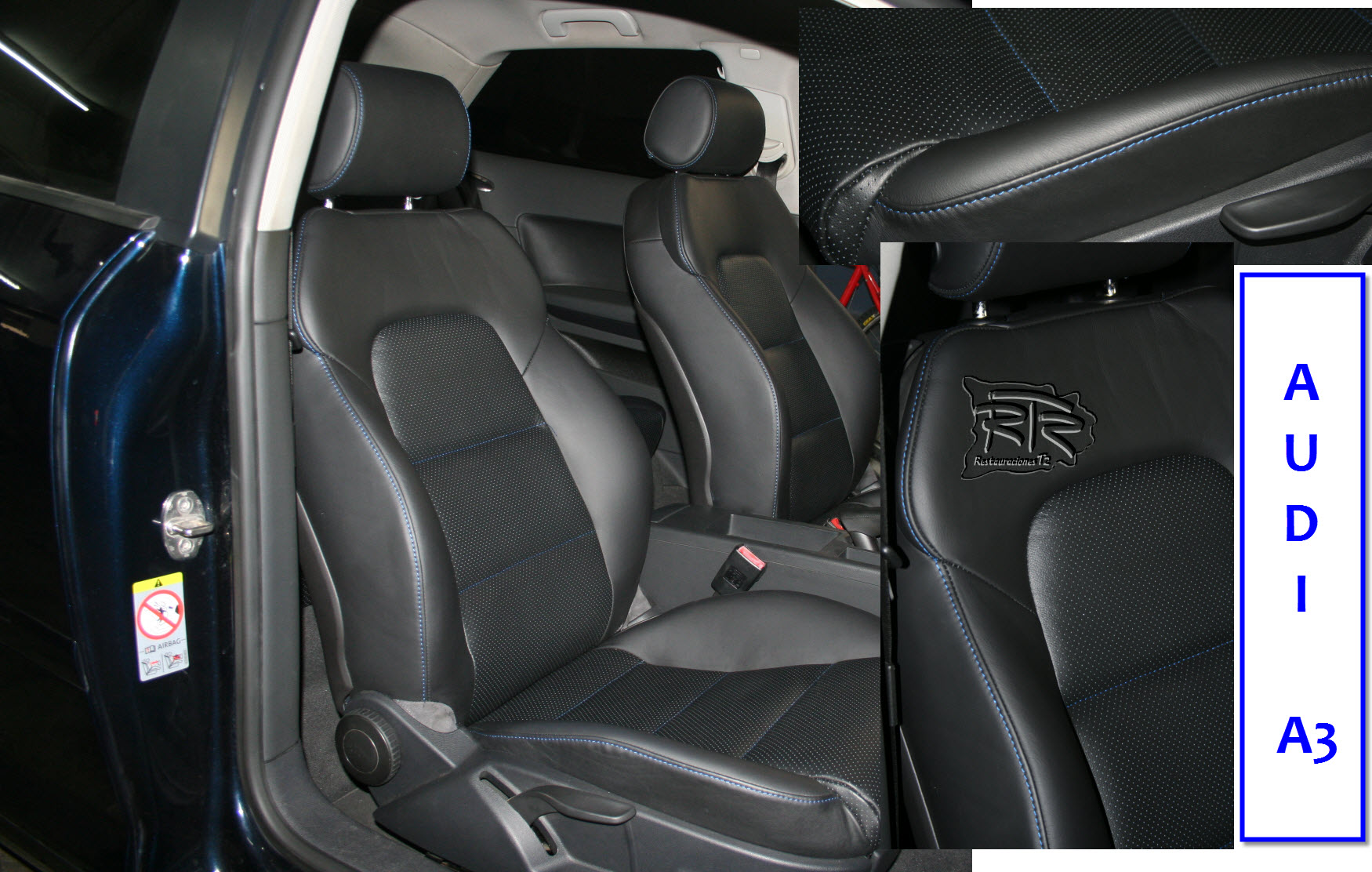 Tapizar asientos piel Audi A3 